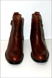 TERRANO Boots Bottines Cuir Marron Noisette T 41 TTBE