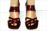 MAUD FRIZON Sandales Tout Cuir Marron Acajou T 6 US / 37.5  TBE