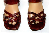 MAUD FRIZON Sandales Tout Cuir Marron Acajou T 6 US / 37.5  TBE