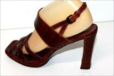 MAUD FRIZON Sandales Tout Cuir Marron Acajou T 6 US / 37.5  TBE
