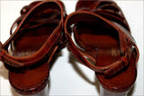 MAUD FRIZON Sandales Tout Cuir Marron Acajou T 6 US / 37.5  TBE