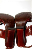 MAUD FRIZON Sandales Tout Cuir Marron Acajou T 6 US / 37.5  TBE
