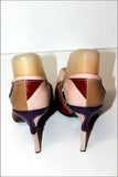FREE LANCE Escarpins Tout Cuir Multicolore Talons Fins T 38 BE
