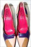 FREE LANCE Escarpins Tout Cuir Multicolore Talons Fins T 38 BE