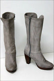 FELMINI Mi Bottes à Talons Cuir Gris Clair T 37 TTBE