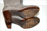 FELMINI Mi Bottes à Talons Cuir Gris Clair T 37 TTBE