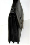 Cartable Cuir Grainé Noir Fermeture à Clef  ETAT NEUF