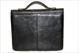 Cartable Cuir Grainé Noir Fermeture à Clef  ETAT NEUF