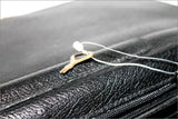 Cartable Cuir Grainé Noir Fermeture à Clef  ETAT NEUF