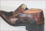 NEW ROCK Mocassins Homme Pointus Tout Cuir Bronze Marron T 43 TBE