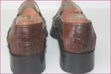 NEW ROCK Mocassins Homme Pointus Tout Cuir Bronze Marron T 43 TBE