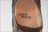 NEW ROCK Mocassins Homme Pointus Tout Cuir Bronze Marron T 43 TBE