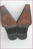 NEW ROCK Mocassins Homme Pointus Tout Cuir Bronze Marron T 43 TBE
