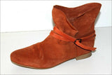 MADEMOISELLE ANDRE Bottines Boots Nubuck Rouille T 38 TBE