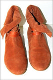MADEMOISELLE ANDRE Bottines Boots Nubuck Rouille T 38 TBE