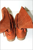 MADEMOISELLE ANDRE Bottines Boots Nubuck Rouille T 38 TBE