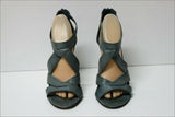 SAN MARINA Sandales Cuir Bleu Gris Doublées Cuir T 40 TBE