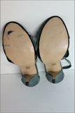 SAN MARINA Sandales Cuir Bleu Gris Doublées Cuir T 40 TBE