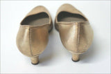 BALLY Escarpins Vintage Tout Cuir Doré Petits Talons T 5 B / 36 BE