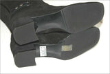 MINELLI Bottes Daim Noir Doublées Cuir Bouts Semi Carrés T 37 TBE