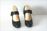 KARSTON Escarpins à Sangles Cuir Noir Talons Hauts T 37 BE