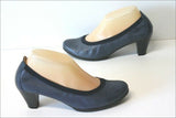 HISPANITAS Escarpins Cuir Elastiqué Bleu Doublés Cuir T 39 TBE