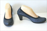 HISPANITAS Escarpins Cuir Elastiqué Bleu Doublés Cuir T 39 TBE