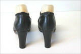 ACCESSOIRE DIFFUSION Escarpins Cuir Elastiqué Noir T 37 TBE
