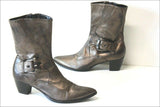 SAN MARINA Bottines Pointues Cuir Bronze T 36 TTBE