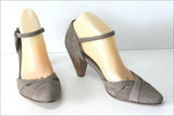 MINELLI Escarpins Velours Marron Taupe Doublés Cuir T 40  ETAT NEUF