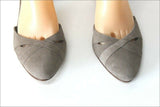 MINELLI Escarpins Velours Marron Taupe Doublés Cuir T 40  ETAT NEUF