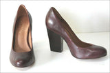 STUDIO Pour André Escarpins Tout Cuir Bordeaux T 38   ETAT NEUF