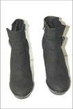 MINELLI Bottines Croûte de Cuir Noir Doublées Cuir Hauts Talons T 41  TTBE