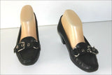 GEOX Respira Escarpins Cuir Noir Doublés Cuir Forme Mocassins T 37.5 TBE