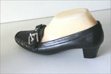 GEOX Respira Escarpins Cuir Noir Doublés Cuir Forme Mocassins T 37.5 TBE