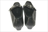 GEOX Respira Escarpins Cuir Noir Doublés Cuir Forme Mocassins T 37.5 TBE