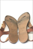 MINELLI Sandales Tout Cuir Marron Clair Doré T 35 TBE