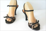 SINELA Sandales à Talons Cuir fourrure Rase Léopard T 37 BE
