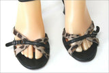 SINELA Sandales à Talons Cuir fourrure Rase Léopard T 37 BE