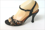 SINELA Sandales à Talons Cuir fourrure Rase Léopard T 37 BE