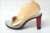 SAN MARINA Sandales Transparentes Talons Plexi Rouge T 40 TBE