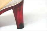 SAN MARINA Sandales Transparentes Talons Plexi Rouge T 40 TBE