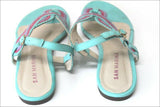 SAN MARINA Sandales Cuir Tressé Pastel Petits Talons T 40 TTBE