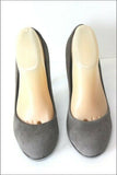ASH Escarpins à Talons Daim Gris Clair Bouts Ronds T 39 BE