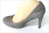 ASH Escarpins à Talons Daim Gris Clair Bouts Ronds T 39 BE