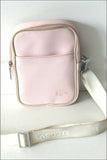 LACOSTE Sacoche Toile Enduite Rose Pale  BE