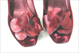 MINELLI Escarpins de Soirée  Velours Bordeaux Talons Hauts T 36 TTBE