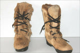 ST MORITZ Bottes Vintage Fourrées Poils Laine T 36 TBE