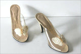 SOULIERS EVELINS Paris Nice Sandales Transparentes Cuir  Papillons T 36 TTBE