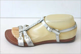 INDOCHINE 1928 Sandales Tout Cuir Brides Argentées T 38 TBE
